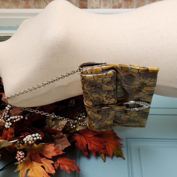 Liberty of London Croco Evening Clutch with Silver-tone Hardware - Picture 4 of 16